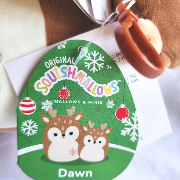Squishmallows NWT 8" and clip 3.5" Dawn the deer stuffed animal - Picture 4 of 4